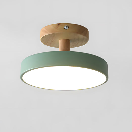 Lumiro | Ronde LED-plafondlamp van hout en metaal