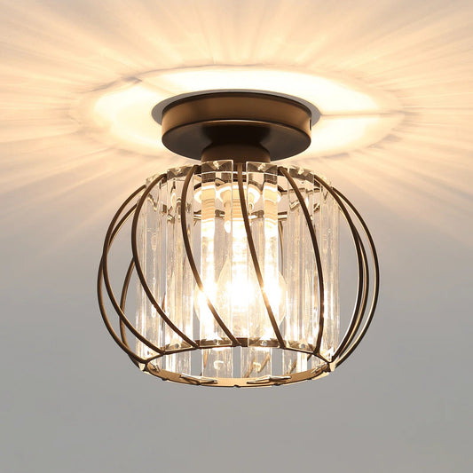 Glacera | Plafondlamp Glas & Metaal in Noordse Stijl