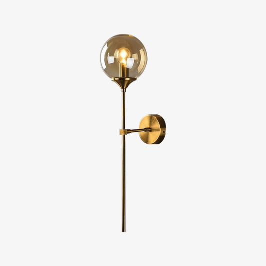 Wandlamp van glas en messing | AuroraArm