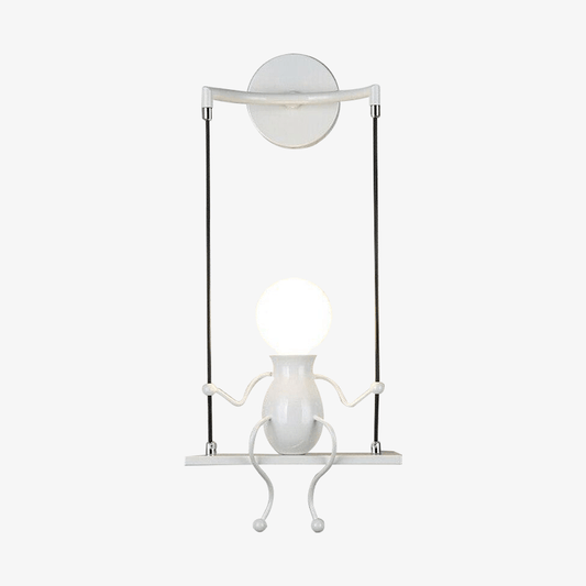 SwingLumi – LED wandlamp "Man op schommel"