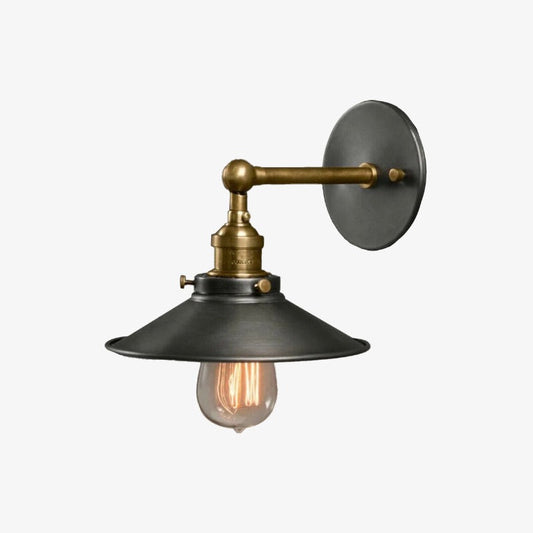 IndusNoir – Industriële wandlamp van zwart metaal