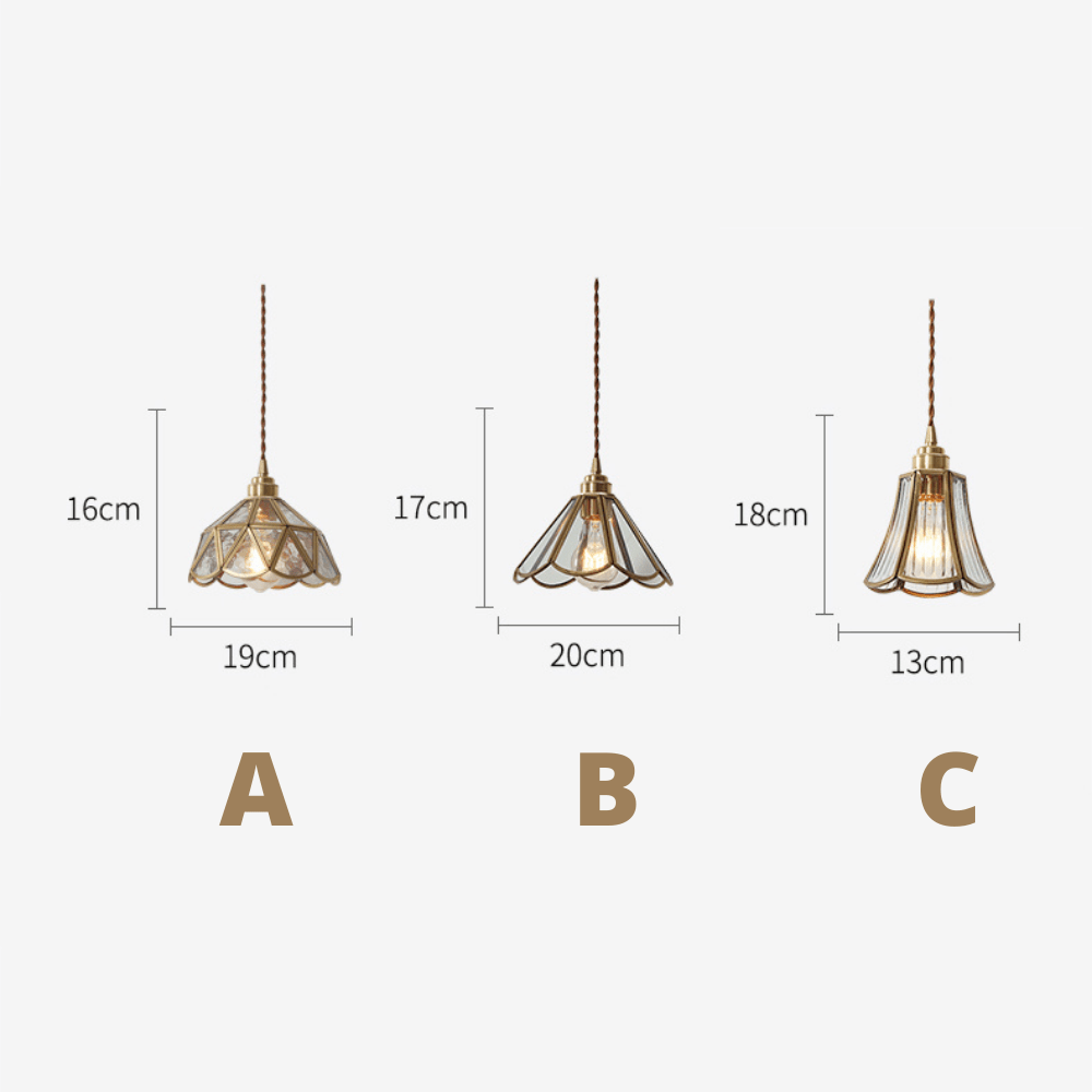 BrassAura – Hanglamp van glas en messing