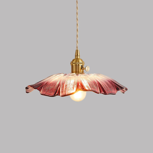Florinea | Retro glazen hanglamp in bloemvorm