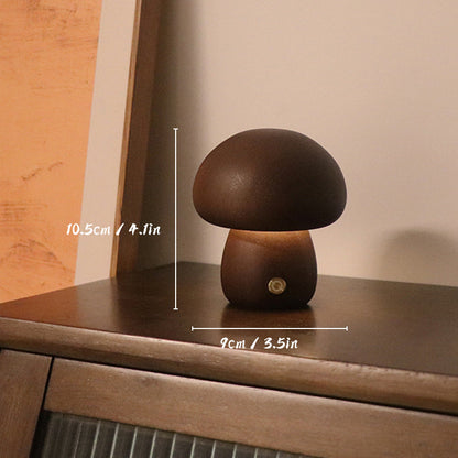 Mycolight – Oplaadbare Houten Paddestoel Tafellamp