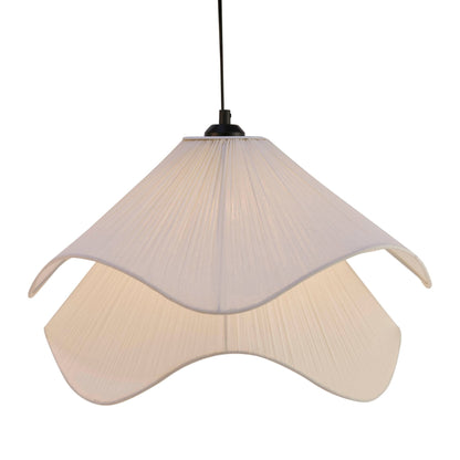 Petalia | Plafondlamp met witte stoffen bloemblaadjes