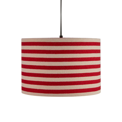 Rivèra | Plafondlamp Lampenkap Gestreept Rood en Wit