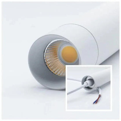 NemaTrack | Spot LED Tubulaire op Rail – Aluminium Aeronautisch