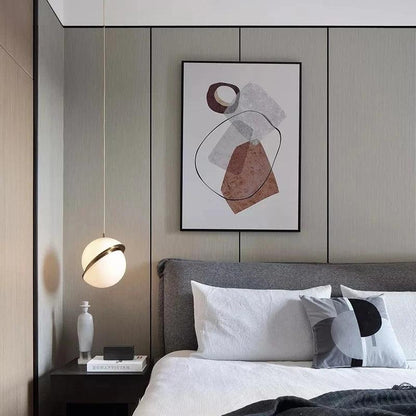 Acrylaé | Suspension LED Minimaliste en Acrylique Blanc & Laiton