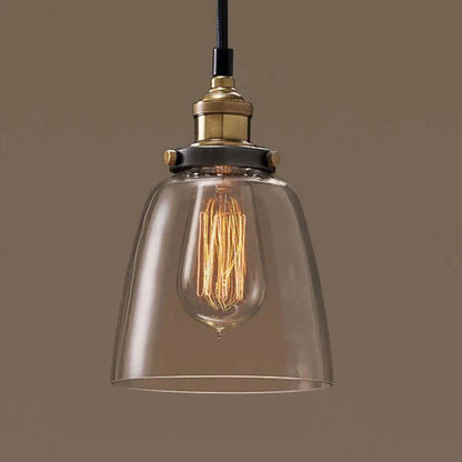 Vitralea | Suspension Vintage en Verre Pierre et Finition Fer