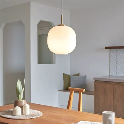 PureSphere | Suspension Minimaliste en Verre Opale