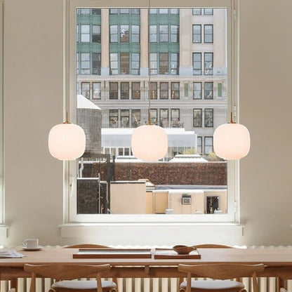 PureSphere | Suspension Minimaliste en Verre Opale