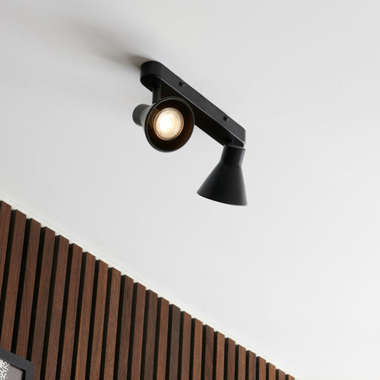 DuoBeam | Draaibare Spotbalk met 2 Lampen
